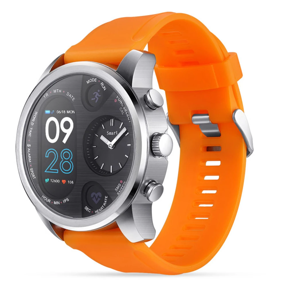 

Business Step Count Sleep Monitor Message Remind Practical Heart Rate Activity Tracker Smart Watch Dual Display IP68 Waterproof