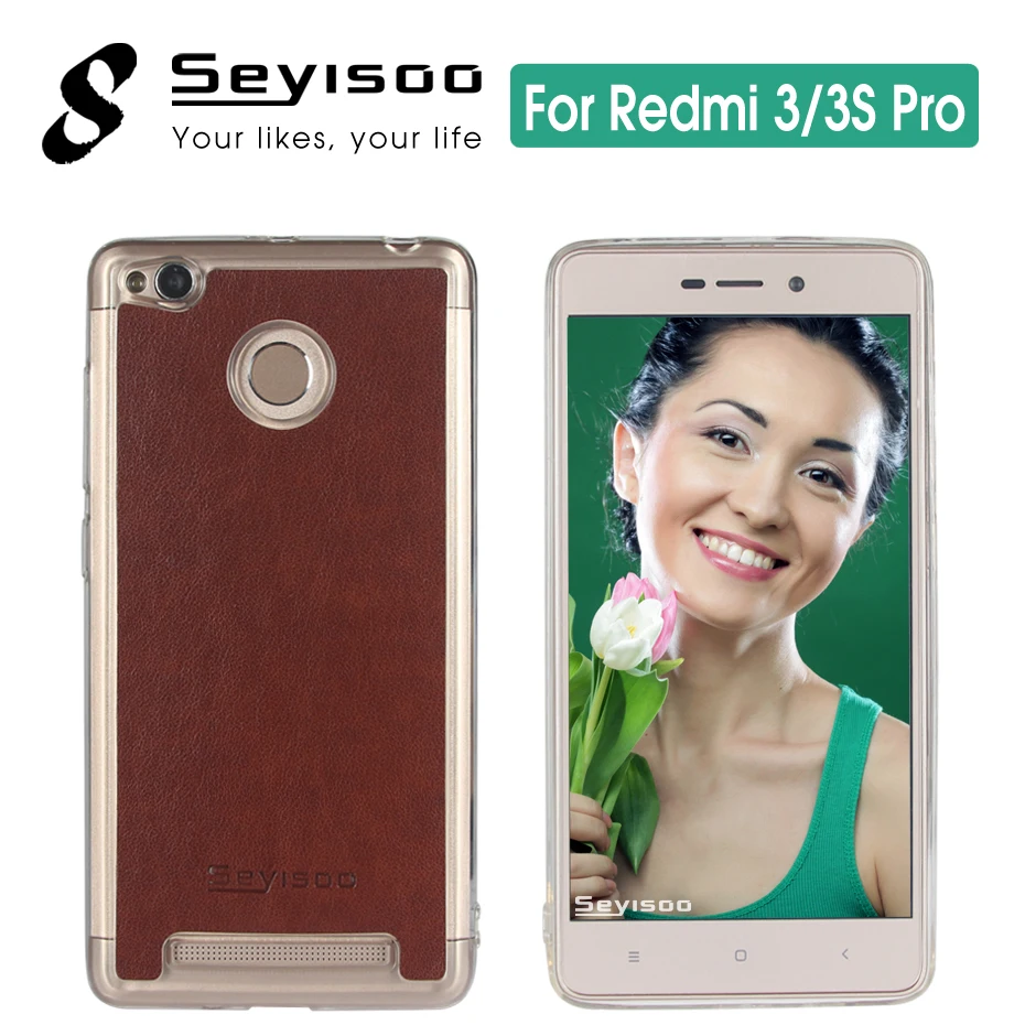 

100% Original Seyisoo TPU PU Leather Cover Case for Xiaomi Redmi 3 S Pro Xiomi Redmi 3S Pro Prime Redmi3S with Kickstand Gift