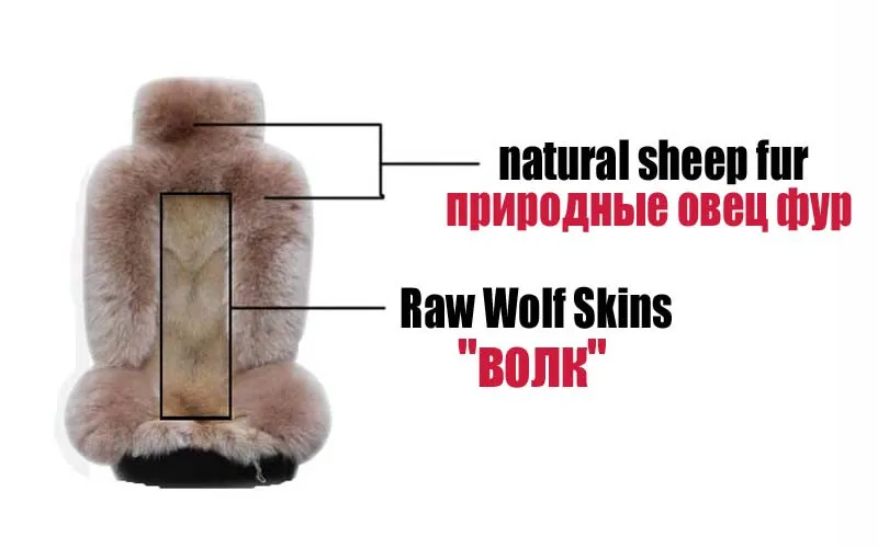 Зимняя шерсть подушка подушки сиденья автомобиля подушечка с волком шерсть подушка чистая шерсть коврики чай цвет pad