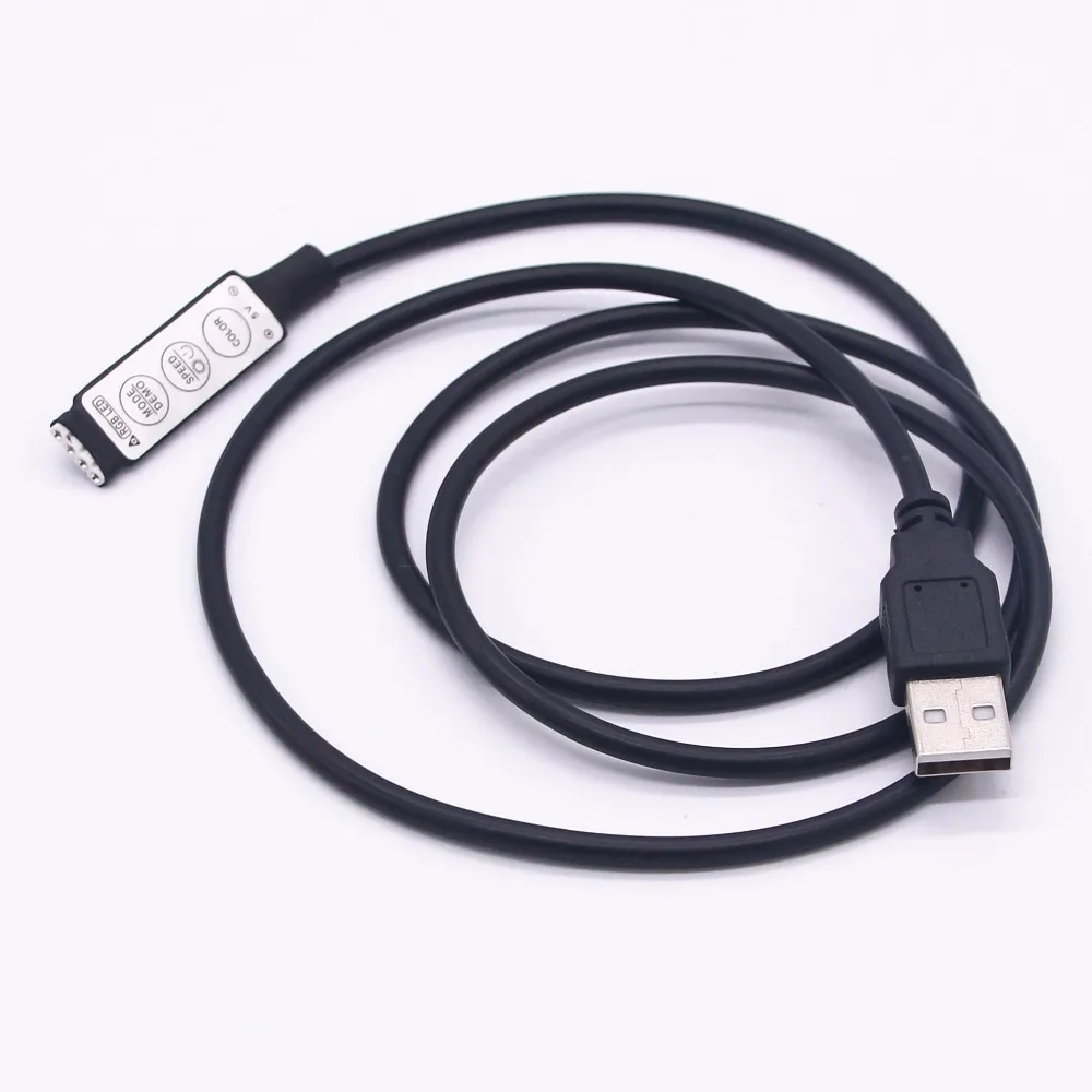 

DC 5V USB LED RGB Controller Mini 3Key 4Pin Remote Controller Dimmer For SMD 5050 2835 5V RGB LED Strip Light