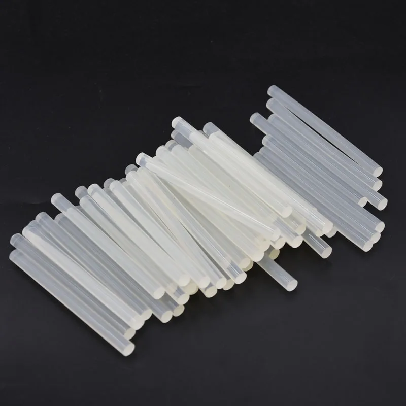

50Pcs 7mm x 100mm Hot Melt Gun Glue Sticks Solid Transparent Adhesive Home Power Heat Pistol Glue Gun Tool Accessory DIY Jewelry