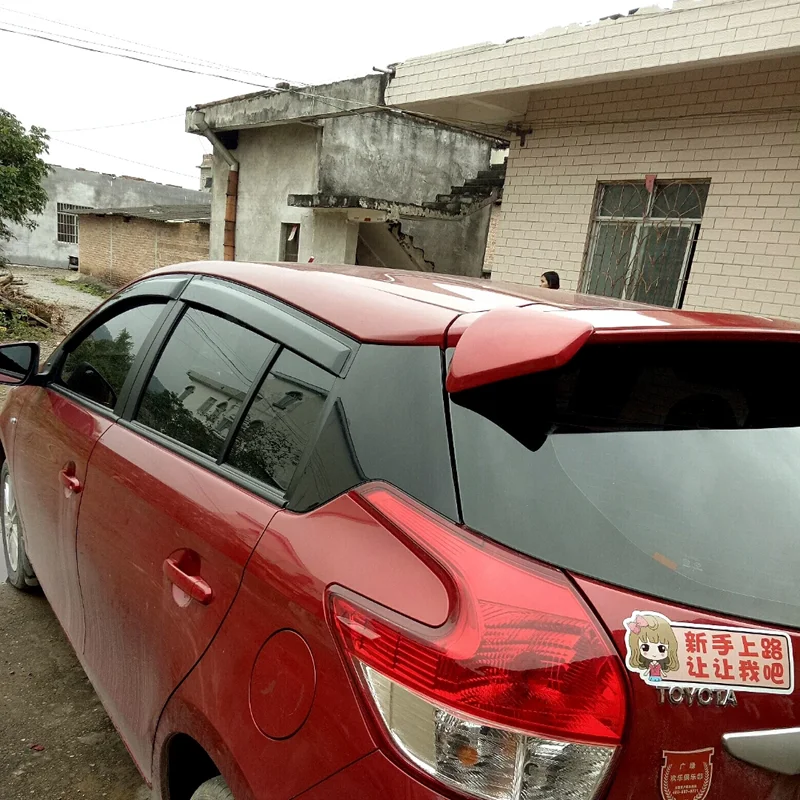 Для 2014 2016 Toyota Yaris спойлер высокого качества ABS Материал заднее крыло автомобиля
