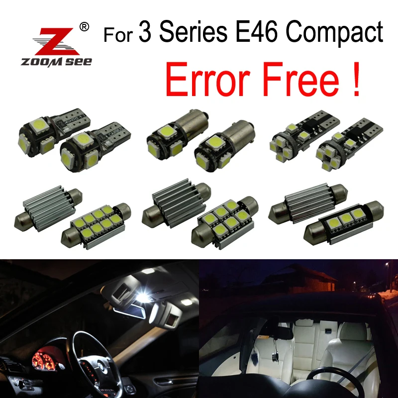 18pcs LED License Plate + Interior dome Lights bulb Kit for BMW 3 Series E46 Compact 316ti 318td 318ti 320td 325ti (2001-2005) | Автомобили