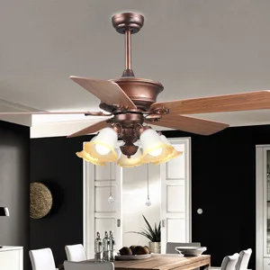 Потолочный вентилятор для гостиной, свет для ресторана, высококлассные креативные ретро-светильники с золотым вентилятором