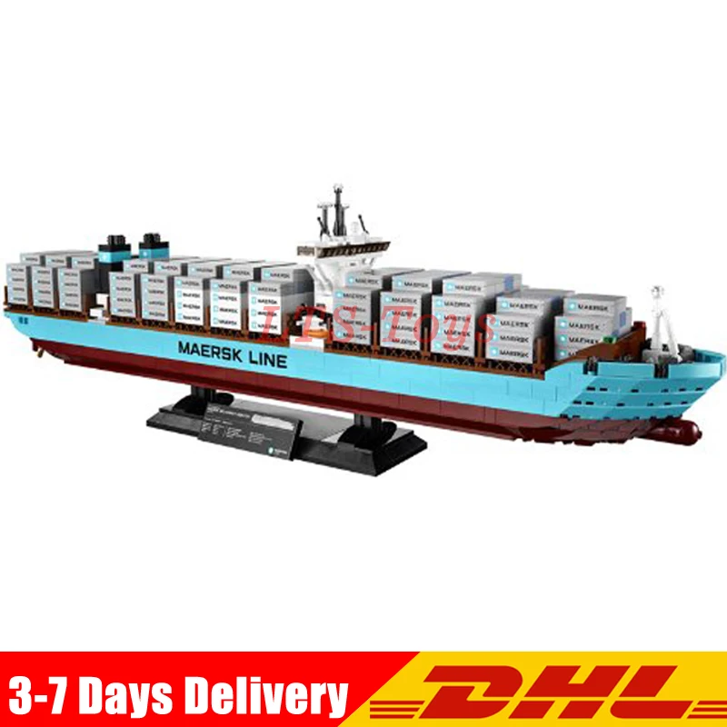 

Lepin 22002 Technic Series The Maersk Cargo Container Ship Set Legoings 10241 Building DIY Blocks Bricks KID Educational Toys
