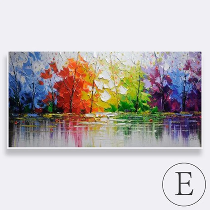 

Abstract Landscape 100% Handpainted Knife Oil Painting Artwork Pictures Abstract Home Wall Decorations Living Bed Room Wall