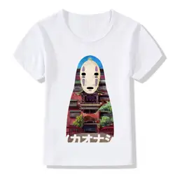 Коллекция 2019 года, Детская футболка в японском стиле с изображением аниме «Унесенные Спирали» Летние повседневные топы для маленьких