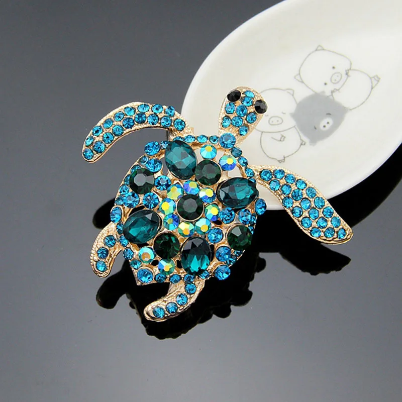 

Graphic Gold-color Rhinestone Turtle Brooches for Women Brooch Pins Jewelry