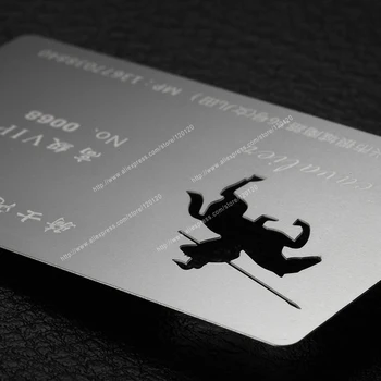 

Personalized ruler quality stainless steel VIP metal card