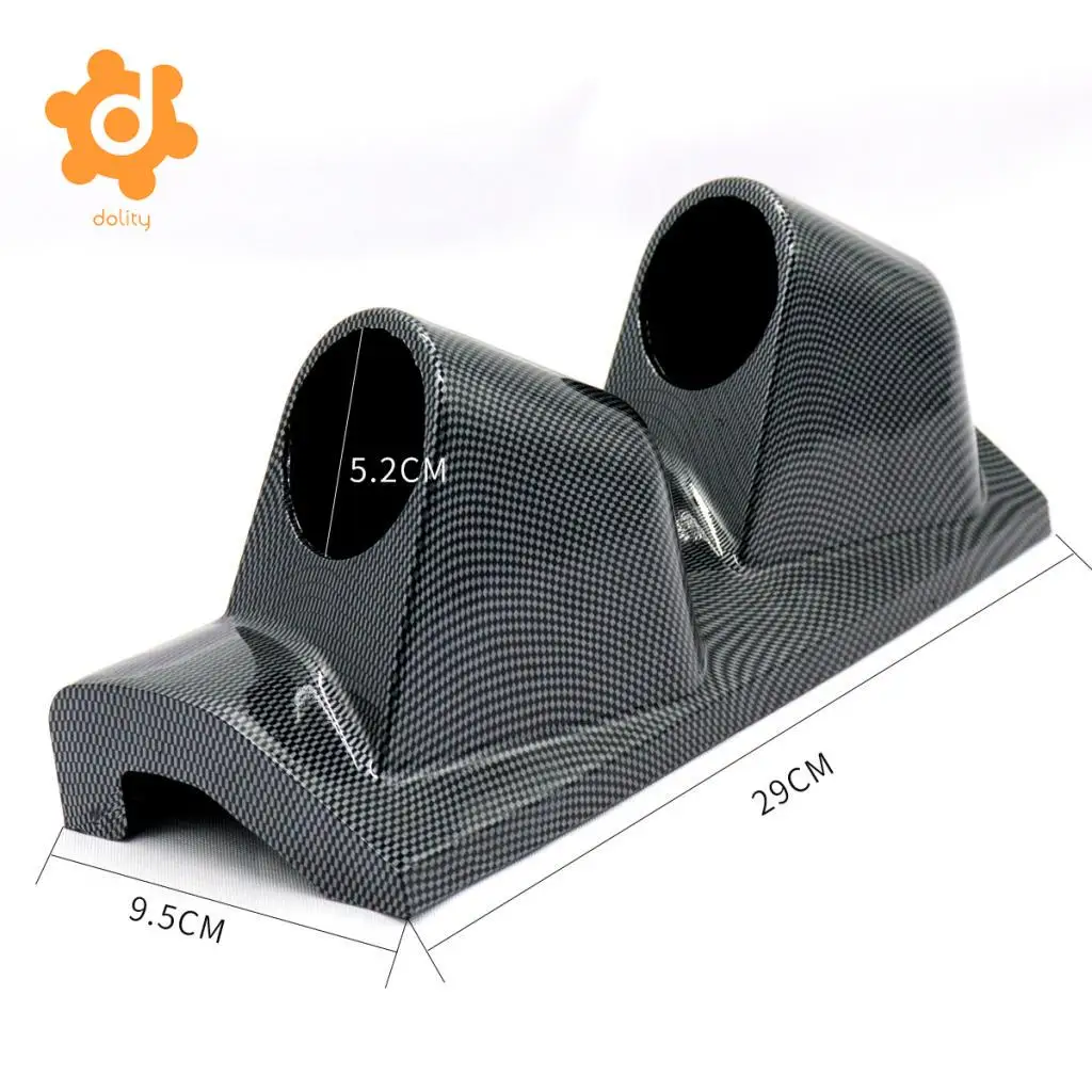 Car 52mm Double Hole Right Side Pillar Gauge Meter Mount Holder