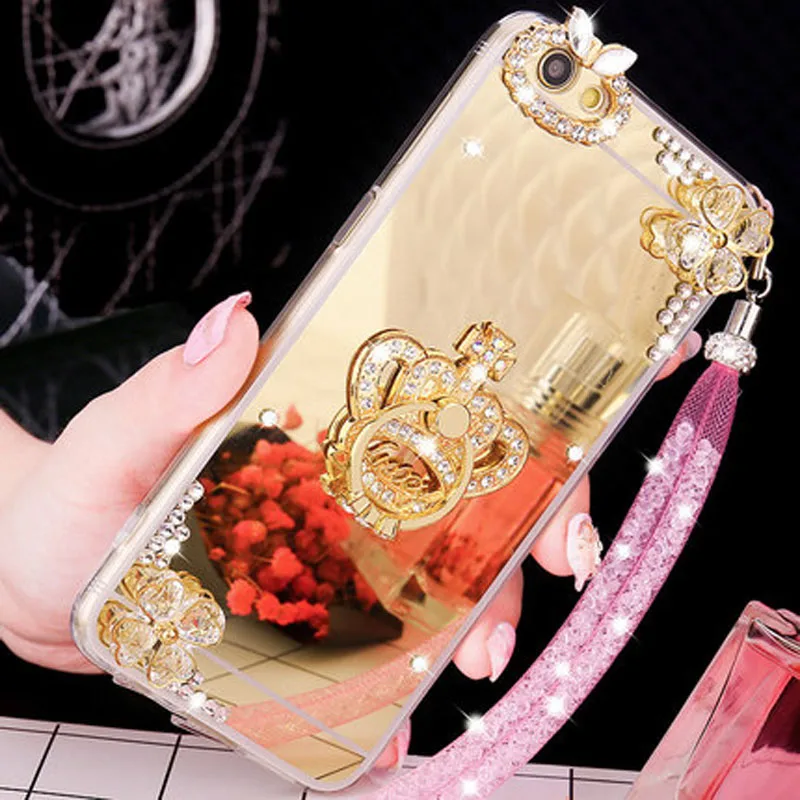Handmade Crown Diamond Rhinestone Mirror Soft TPU cover Case For Xiaomi A1/5X/Max 2/Mix 2 redmi 4x/5 plus/redmi Note 3 4X 5A/ |