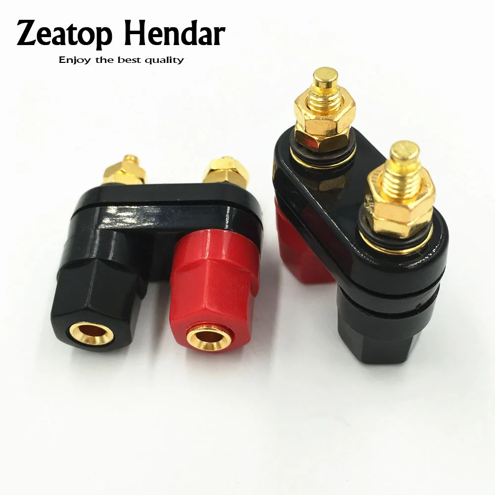 

2PCS Terminal Binding Post Power Amplifier Dual 2-way Banana Plug Jack Gold plated