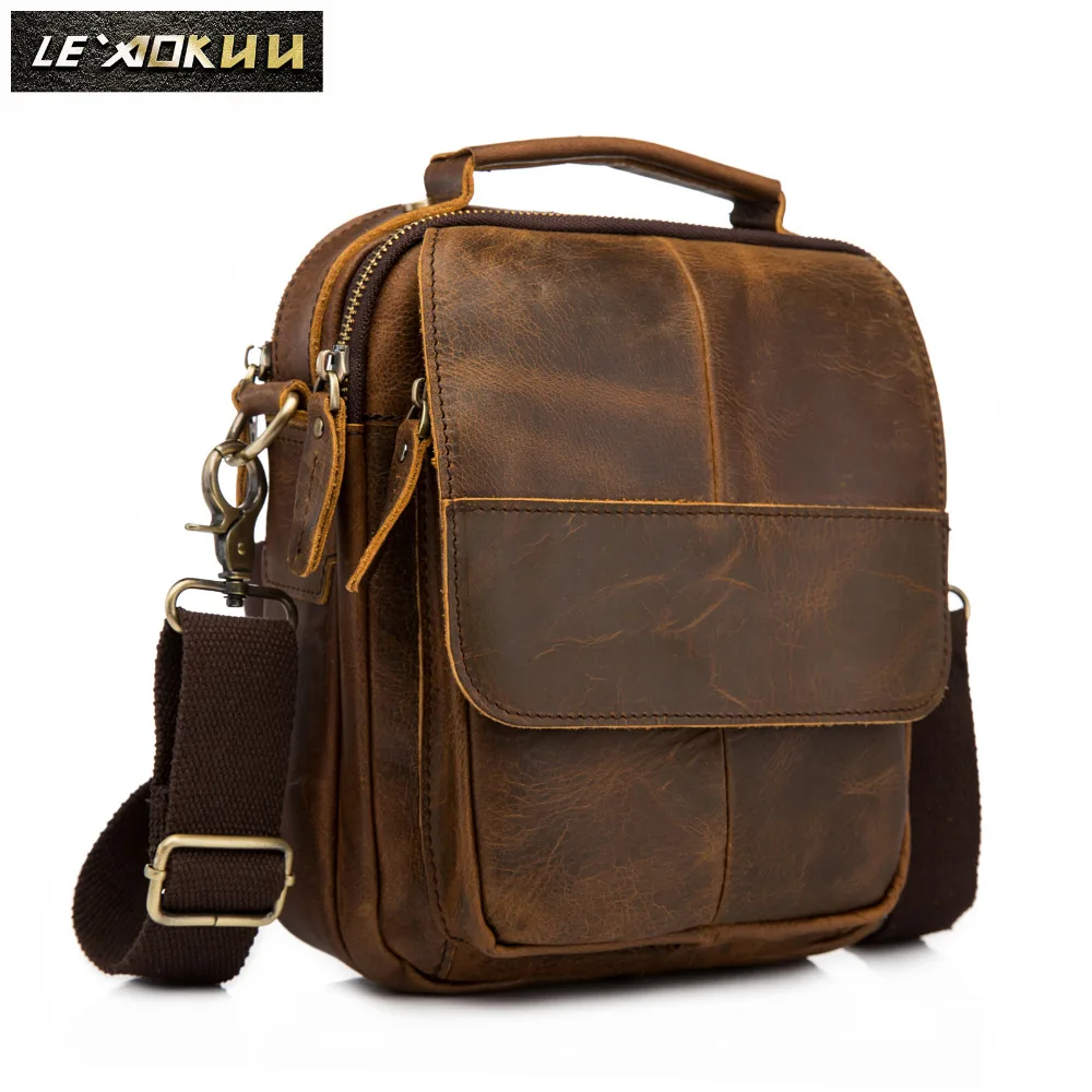 Оригинальная кожаная мужская модная повседневная сумка тоут Mochila дизайнерская