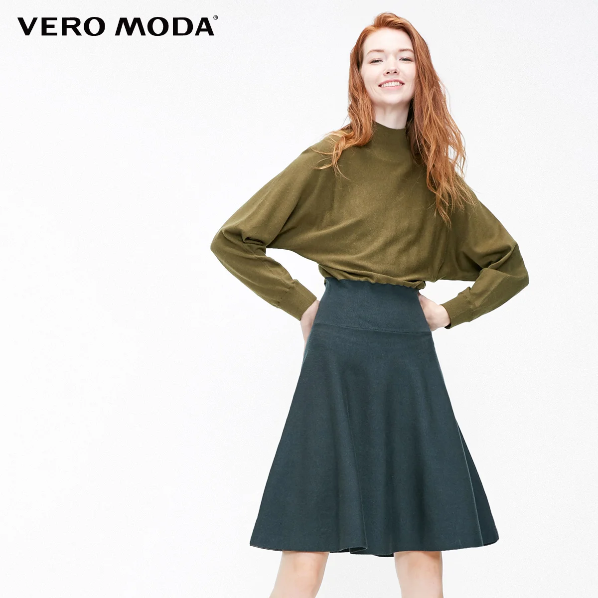 Vero Moda новое платье платье женское с высоким воротником и рукавами летучая мышь | 318346517