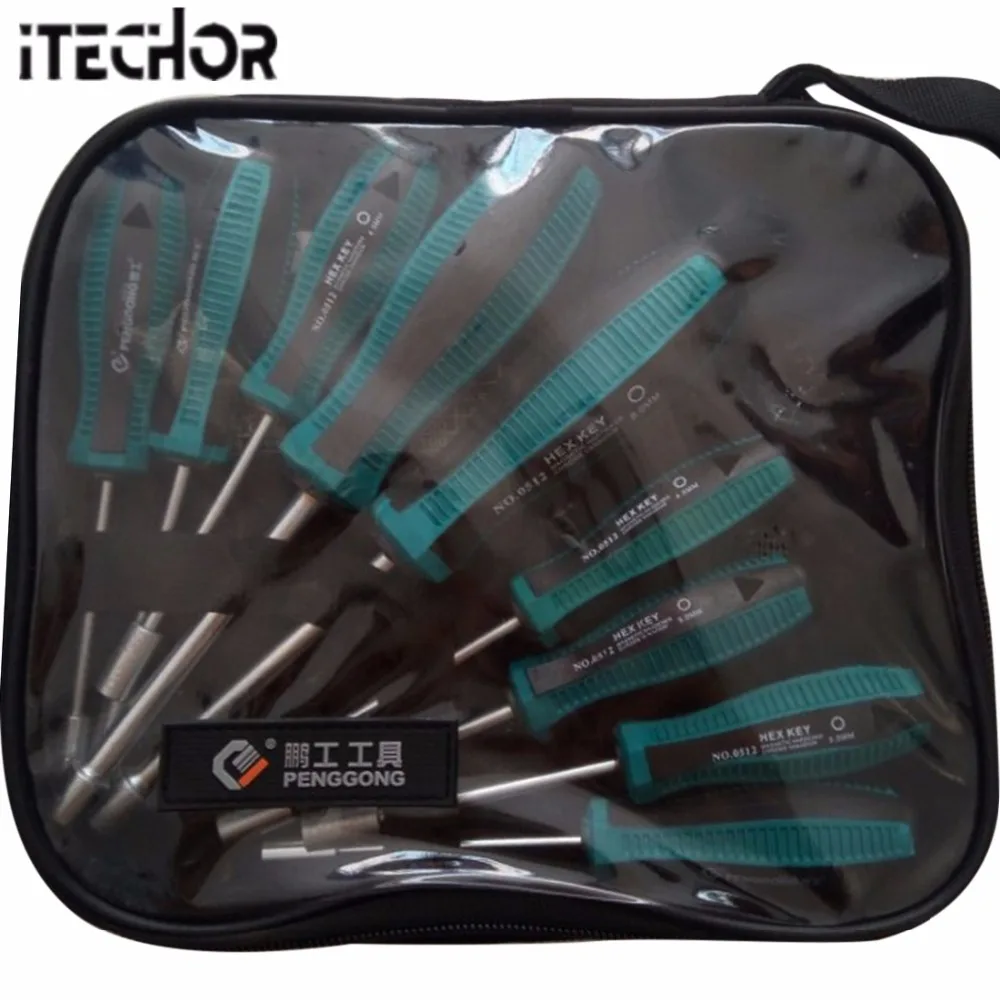

iTECHOR 9PCS Hexagonal Socket Screwdriver Set Multi-Bit Tools Repair Kit Multi Hand Tool Set