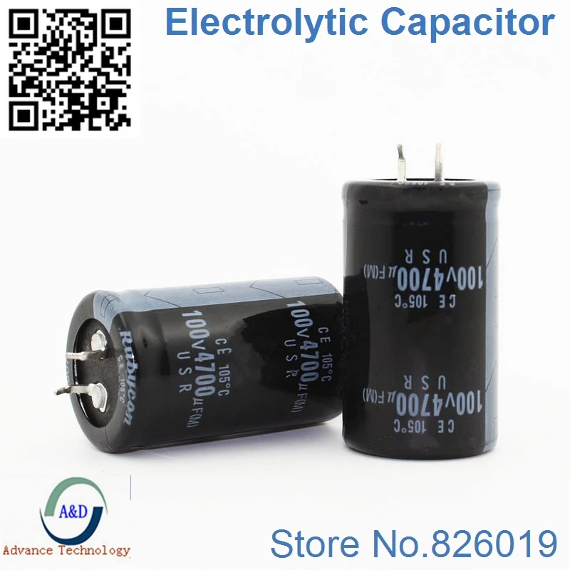 

6pcs/lot 100V 4700UF Radial DIP Aluminum Electrolytic Capacitors size 30*50 4700UF 100V Tolerance 20%