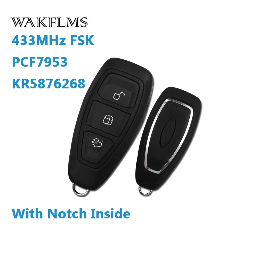 

3btn Smart remote Key fob 433MHZ For Ford C-Max Focus Grand C-Max Mondeo Kuga 2014 2015 KR5876268 with 7953p chip