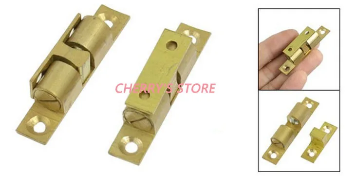

6 Pcs 50mm Brass Double Ball Catch for Cabinet Door