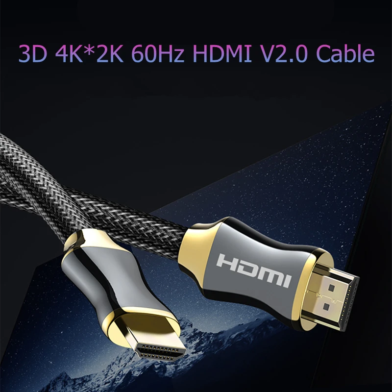 Rankman HDMI 2,0 4K кабель 24K позолоченный 3D UHD HDMI к HDMI шнур для телевизора lcd ноутбука PS3/4 проектора компьютера DVD