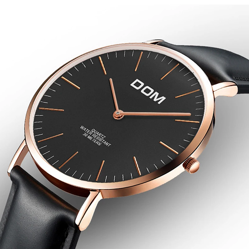 Fashion Black Men Watch Classic Casual Quartz Man Business Casual Sport Clock Unique Men Gift Wristwatch 3