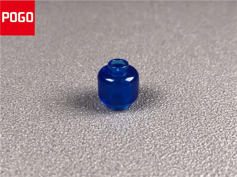 10 шт./лот MOC Кирпичи DIY Красочные прозрачные фигурки голова развивающие