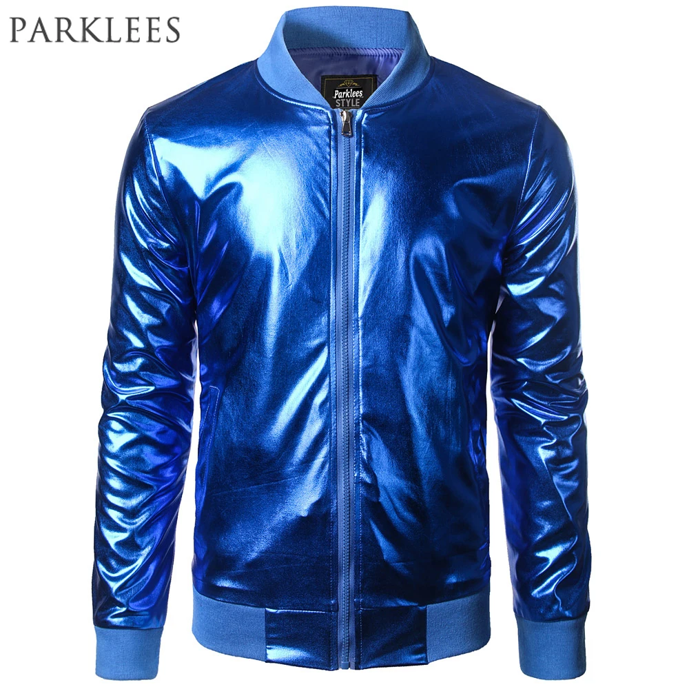 New Trend Metallic Royal Blue Jacket Men/Women Bomber