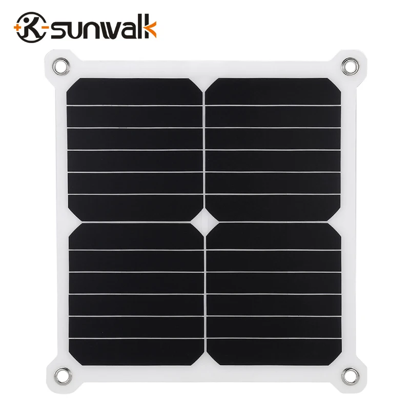 SUNWALK Dual 5V Solar Charger 13W Sunpower Solar Panel Battery Charger