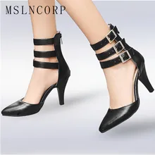 Size 34-43 Fashion Summer Gladiator Sandals Boots Women Thin High Heels Party Pumps Sexy Pointed Toe Ankle Buckle Wedding Shoes Size 34-43 Fashion Summer Gladiator Sandals Boots Women Thin High Heels Party Pumps Sexy Pointed Toe Ankle Buckle Wedding Shoes