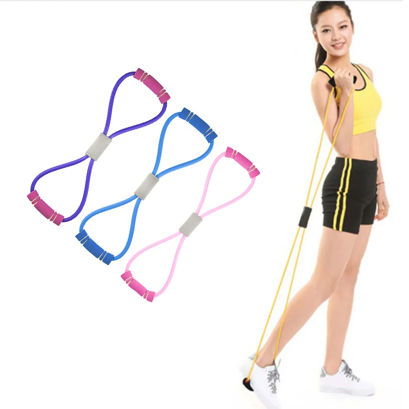 8Type Yoga Pull Rope Tube Rubber Latex Muscle Training Resistance Band