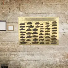 Вторая мировая война Танк Плакаты ретро крафт Бумага стены Стикеры Книги по искусству ремесел кафе 51*35.5 см