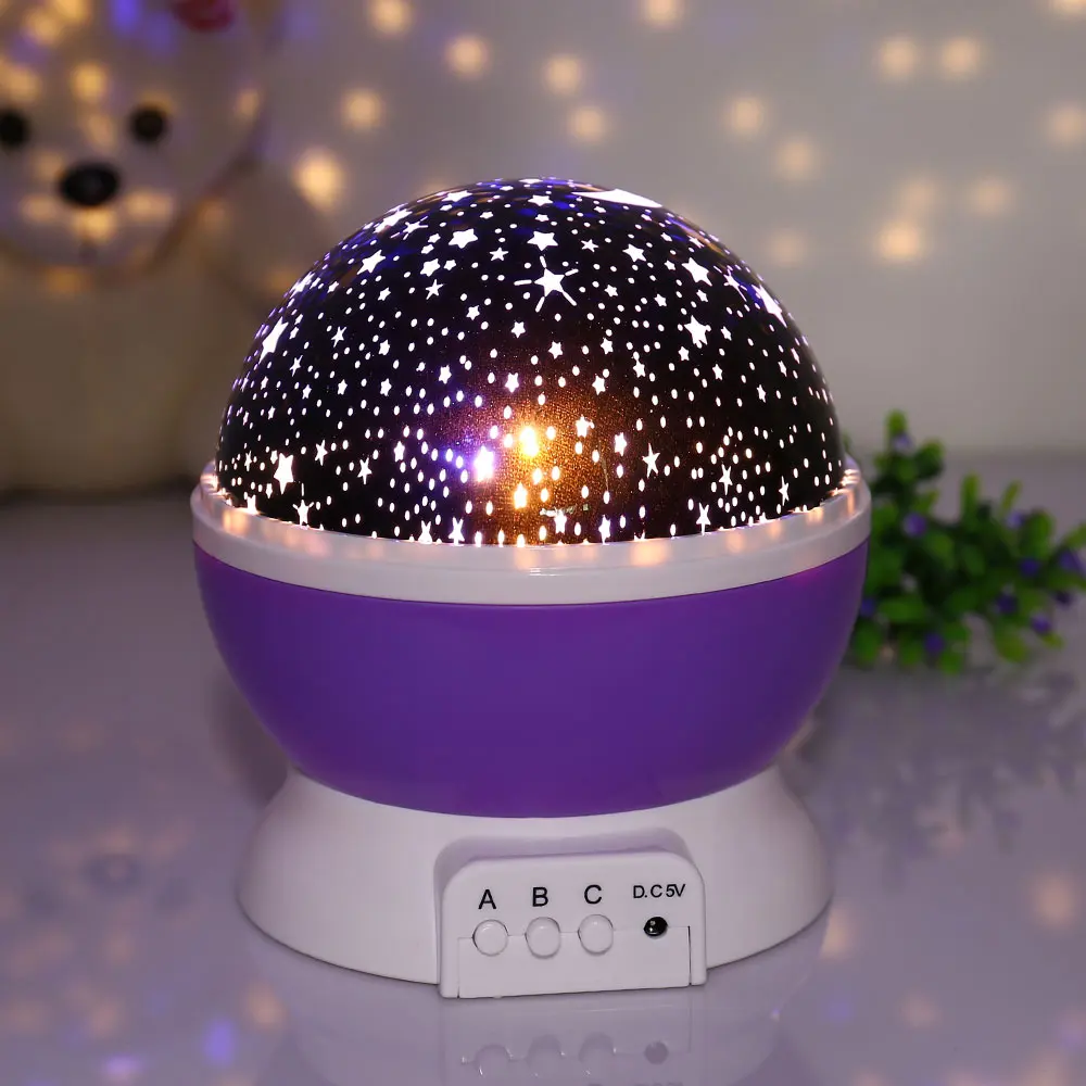 Holigoo-2pcs-Rotating-Night-Light-Projector-Moon-Starry-Sky-Star-Master-Children-Kids-Baby-Sleep-Romantic