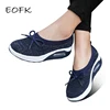 EOFK-zapatos planos con plataforma para mujer, zapatillas con plantilla de espuma con memoria, sin cordones, con nudo de mariposa, informales ► Foto 1/6