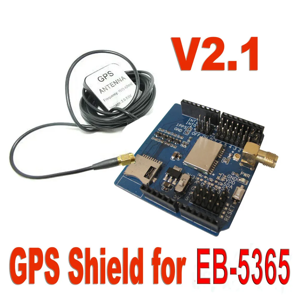 New GPS Shield Module Board V2.1 EB 5365 SD Interface w/ Antennain