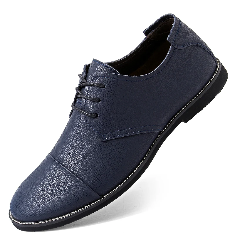 

New Design Genuine Leather Men Casual Shoes Shallow Slip On Formal Shoes 2019 Solid Man Business Dress Shoes Male Loafers