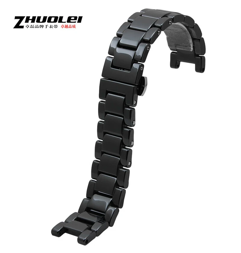 Watch band 18mm 20mm Black Ceramic Strap Band Belt Bracelet