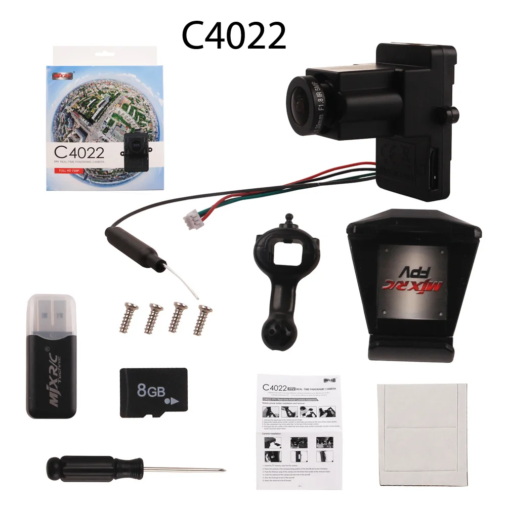 

MJX WiFi Camera C4022 360 degree Full HD 720P WiFi Panoramic CAM 5.8G FPV for Bugs 3 B3 Drone Accessory