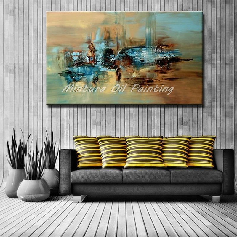 Kaufen 100% handgemalte ölgemälde Hause dekoration hohe qualität abstrakte gemälde bilder moderne wand kunst für wohnzimmer decor