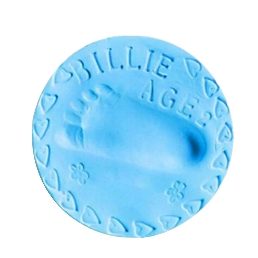 Уход за ребенком воздушная сушка мягкая глина детская ручная печать набор для отпечатка ступней литье родитель-ребенок ручная подушечка с чернилами для отпечатков - Цвет: Blue