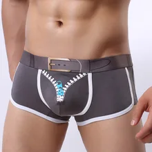 Сексуальное нижнее белье Мужчины Боксеры Шорты хлопковые трусики MaPrint пэчворк U выпуклая сумка Средняя талия трусы Ropa Interior Hombre s m l