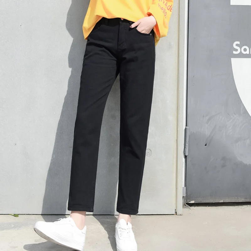 Jeans for Women mom Jeans High Waist Jeans Woman High Elastic plus size Stretch Jeans female washed denim skinny pencil pants