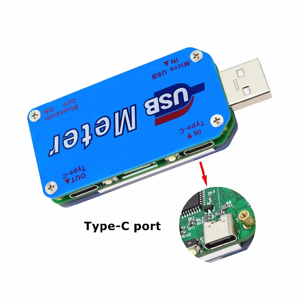 UM25C UM25 USB 2 0 type C цветной ЖК тестер напряжение vurrip Вольтметр Амперметр батарея