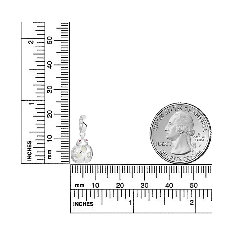SG стерлингового серебра 925 милое животное Жук светящийся кулон бусины европейский браслет с подвеской «сделай сам» Модные Ювелирные изделия Подарки