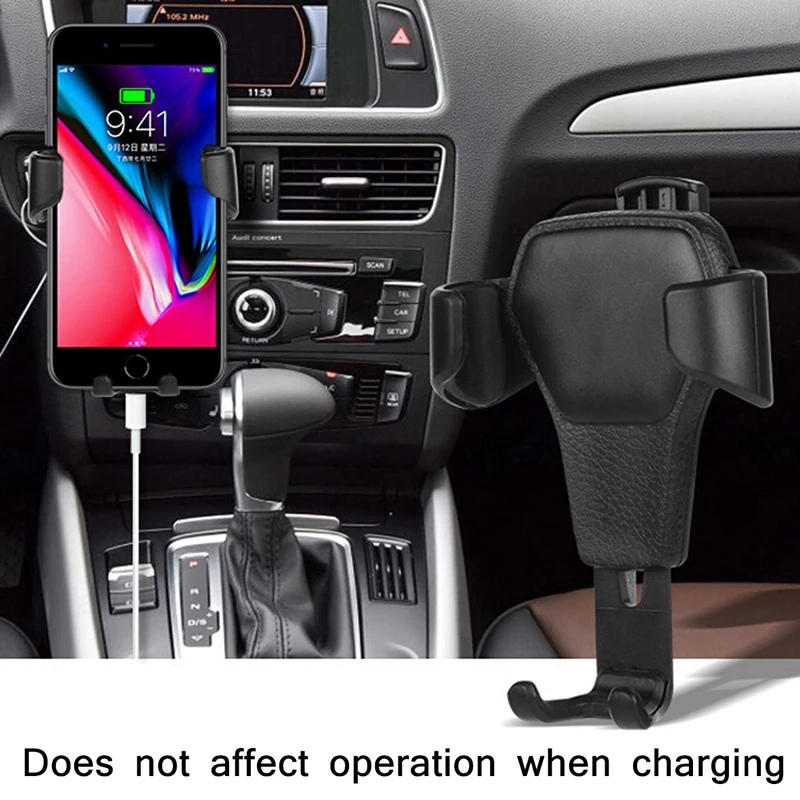 

Universal Gravity Car Phone Holder Car Air Vent Leather Mount Stand for Cell Phone GPS 9.5*8cm
