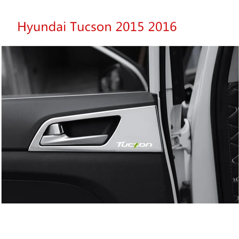 Автомобильная крышка внутренней дверной ручки из нержавеющей стали, ободок, отделка внутренней рамы, чаша для Lhd hyundai Tucson