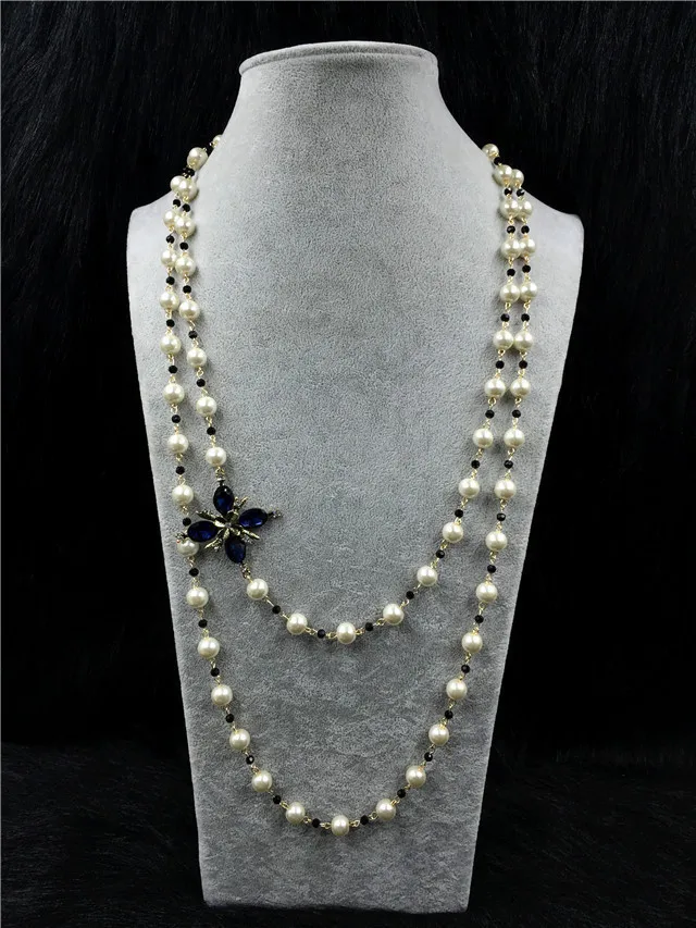 XL20 ювелирные изделия от известного бренда, ожерелье с цветами, длинное жемчужное ожерелье, колье для женщин, колье, Женские аксессуары
