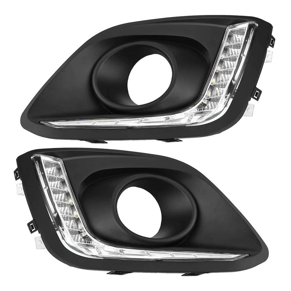 1 пара автомобильный дневной ходовой светильник Светодиодный дневной светильник противотуманная фара крышка для Suzuki Swift автомобильные аксессуары DRL