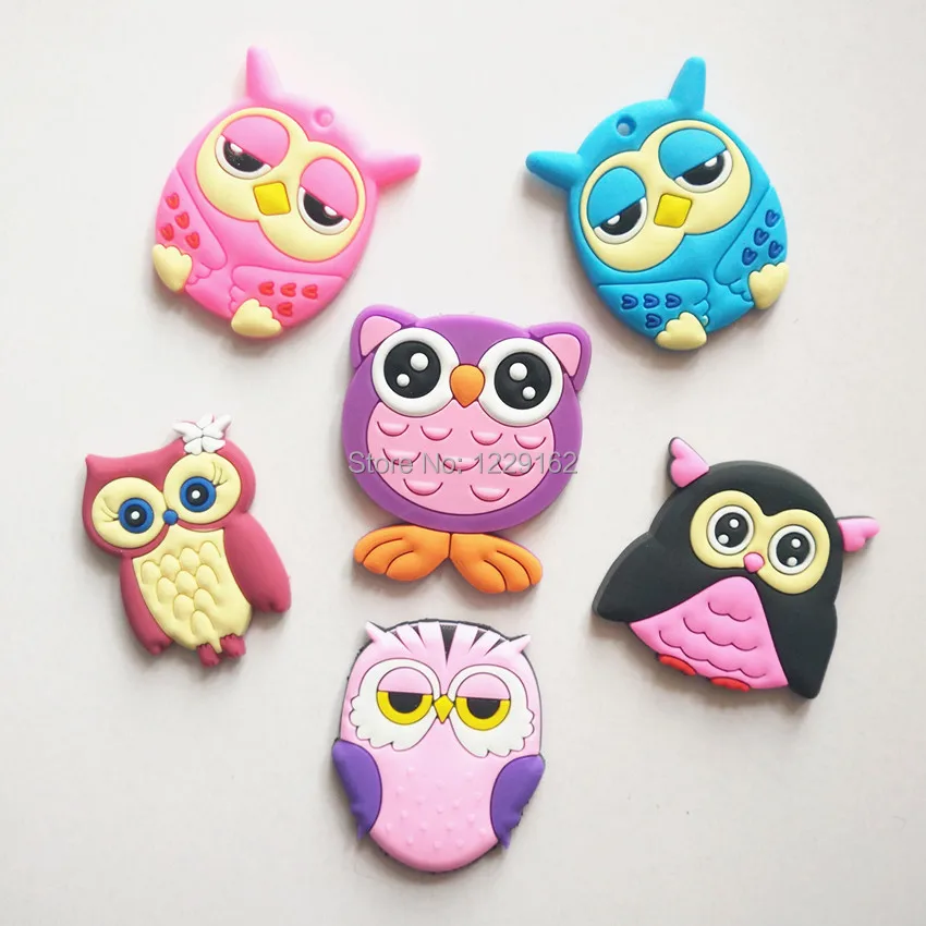 Free shipping (6pcs/lot) Cute Cartoon Owl fridge whiteboard