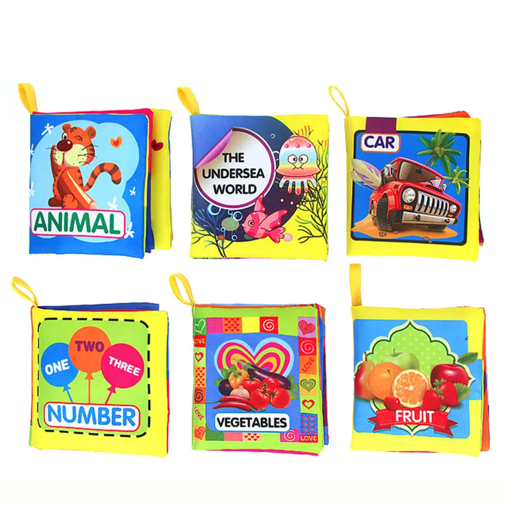 

CHAMSGEND 2018 HOT NEW Soft New Cloth Baby Intelligence Development Learn Picture Cognize Book Jul25