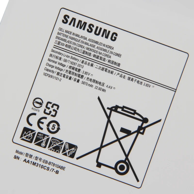 Оригинальная замена samsung Батарея для Galaxy Tab S2 9,7 T815C S2 T813 T815 T819C SM-T815 SM-T810 SM-T817A EB-BT810ABE/ABA