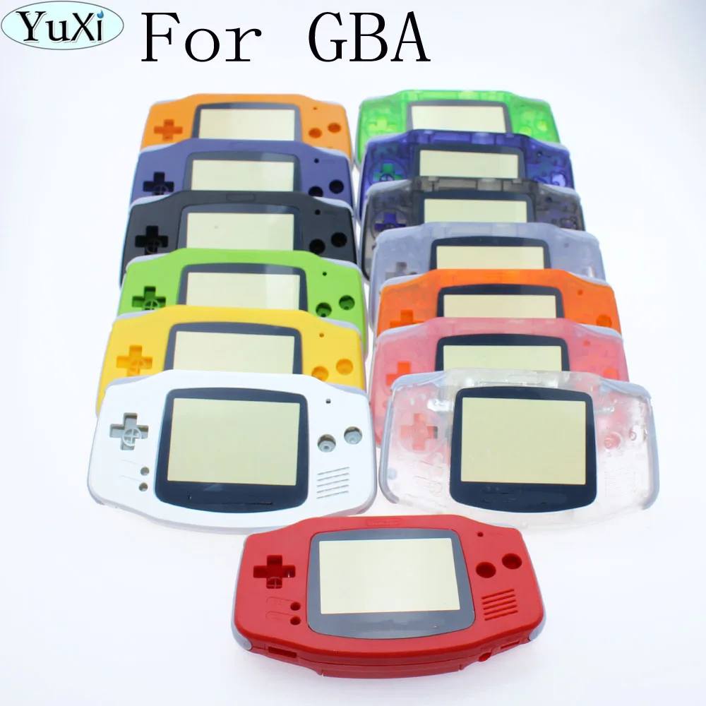 YuXi 5Sets For Gameboy Advance Console Replacement Luminous Clear Case Shell Cover for Nintendo GBA Housing Case